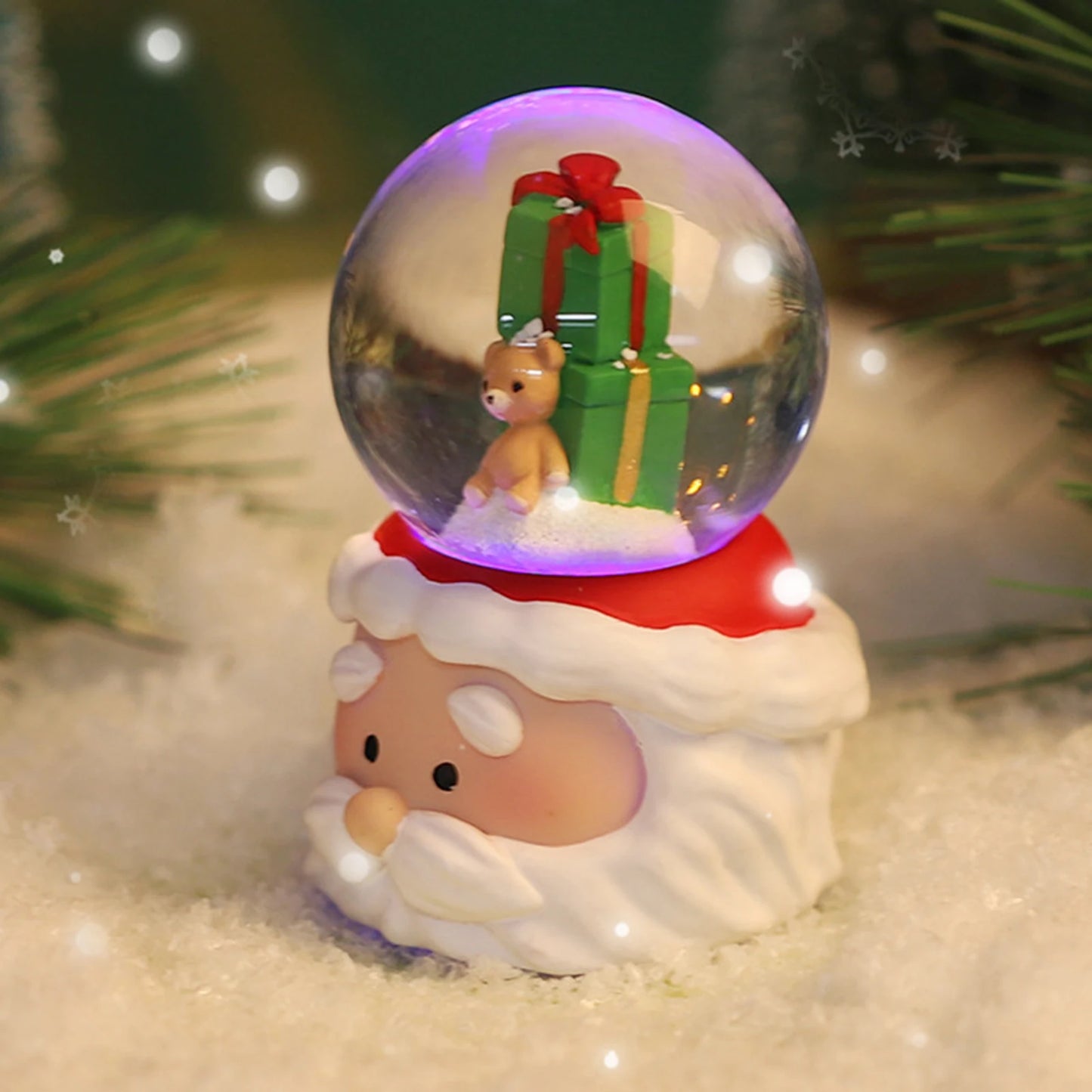 Christmas Crystal Ball Lighting Christmas Snow Globe Ornament Thanksgiving Christmas Gift Christmas Home Office Desk Decoration