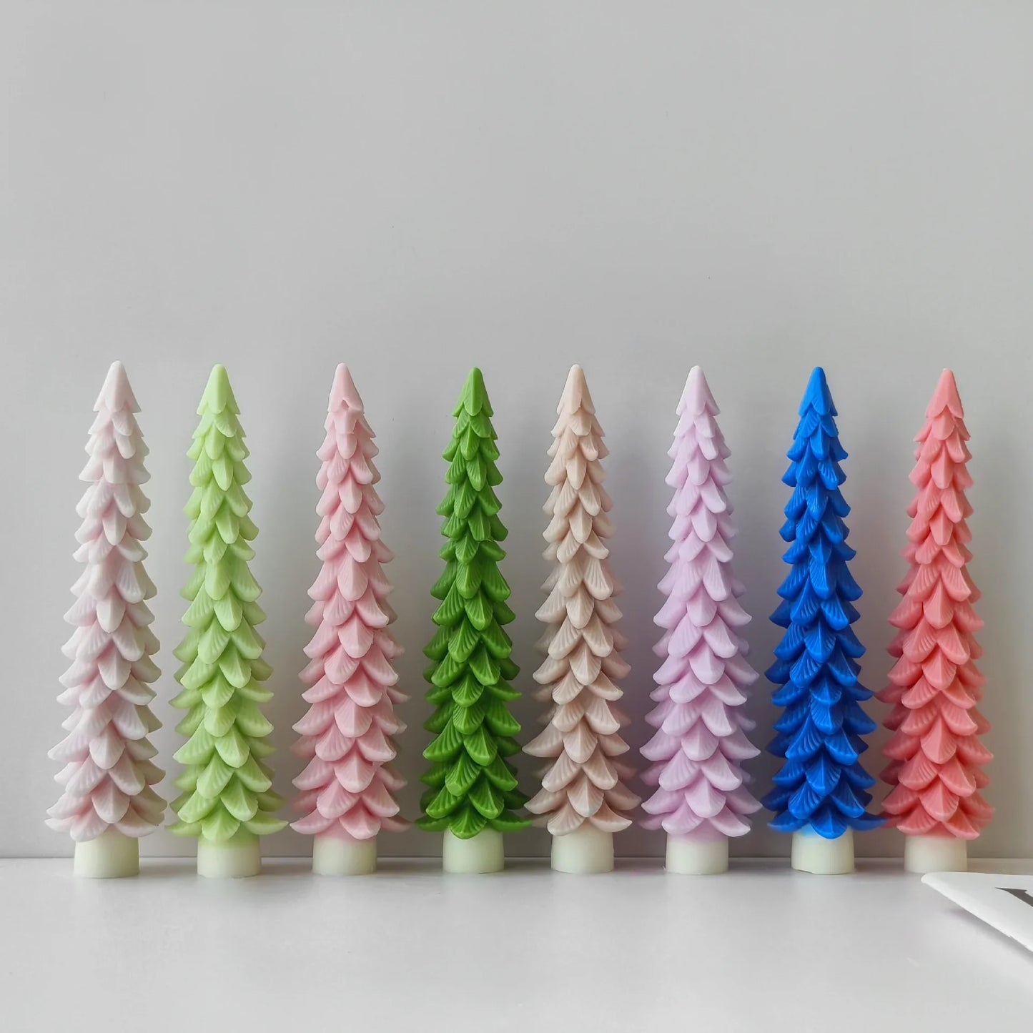 Christmas Tree Silicone Candle Mold Handmade Aroma Fir Tree Mold Plaster Resin Mould Long Candle Tree Candle Making Supplies