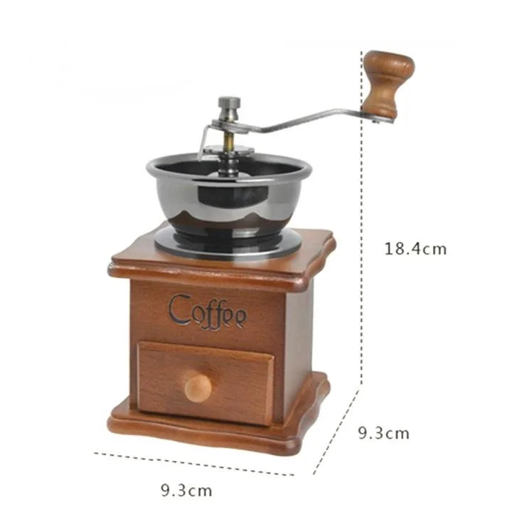 YYHC-Coffee Bean Grinder, Manual Coffee Grinder, Wooden Hand Grinder Coffee Mill