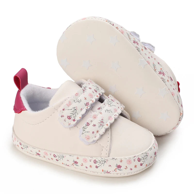 Fashion Baby Shoes Children White Sports Shoes For Girls Soft Flats Baby Toddler First Walkers Kids Sneakers Casual Infant Shoes