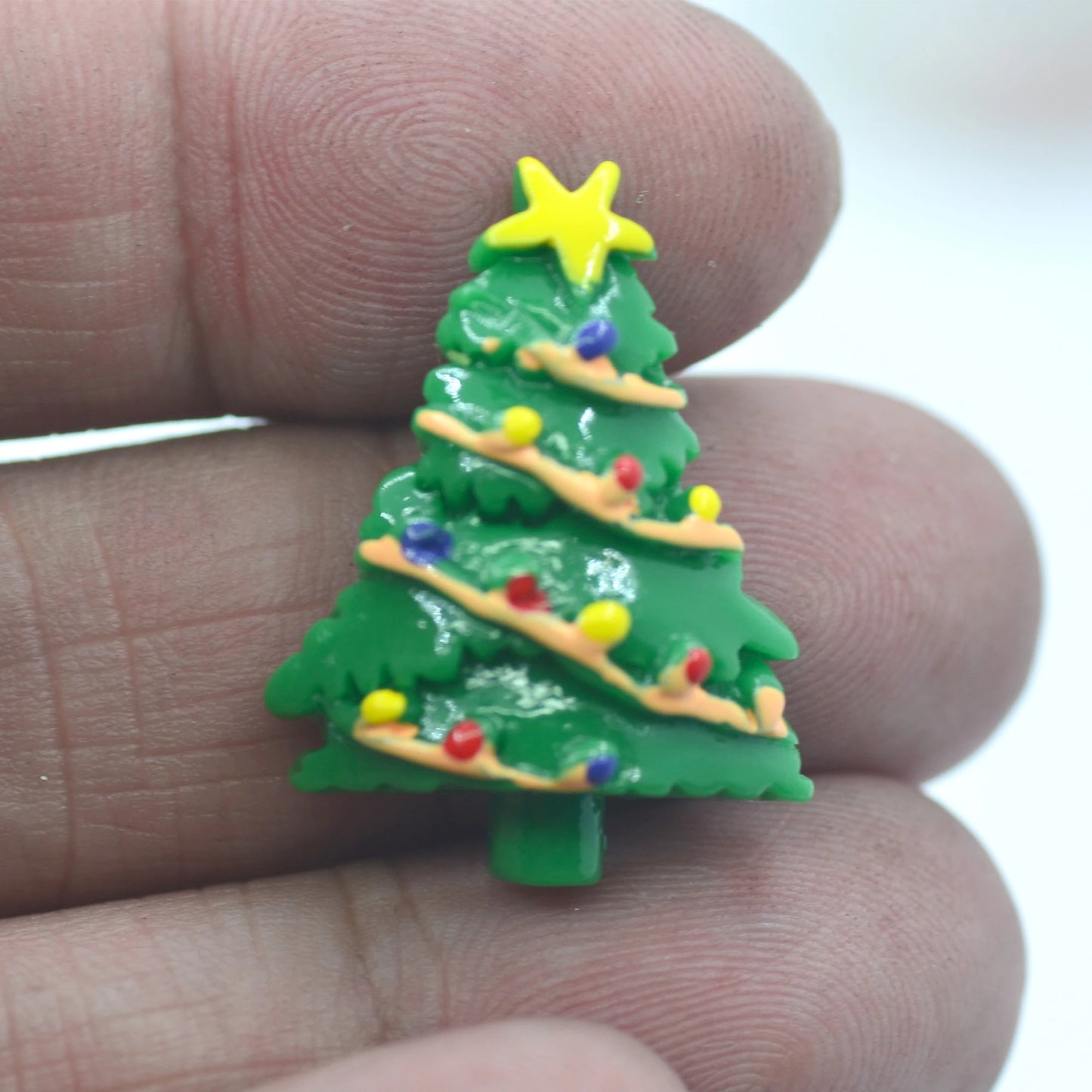 Resin Flatback Christmas Tree Cabochons, Scrapbooking Embellishment Materials, Christmas Decoration Crafts, DIY Supplies