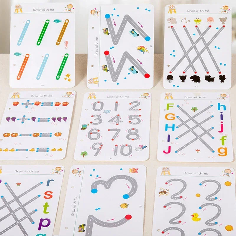 Magical Tracing Workbook Reusable Calligraphy Copybook Practice Drawing Book Toddler Learning Children Montessori Drawing