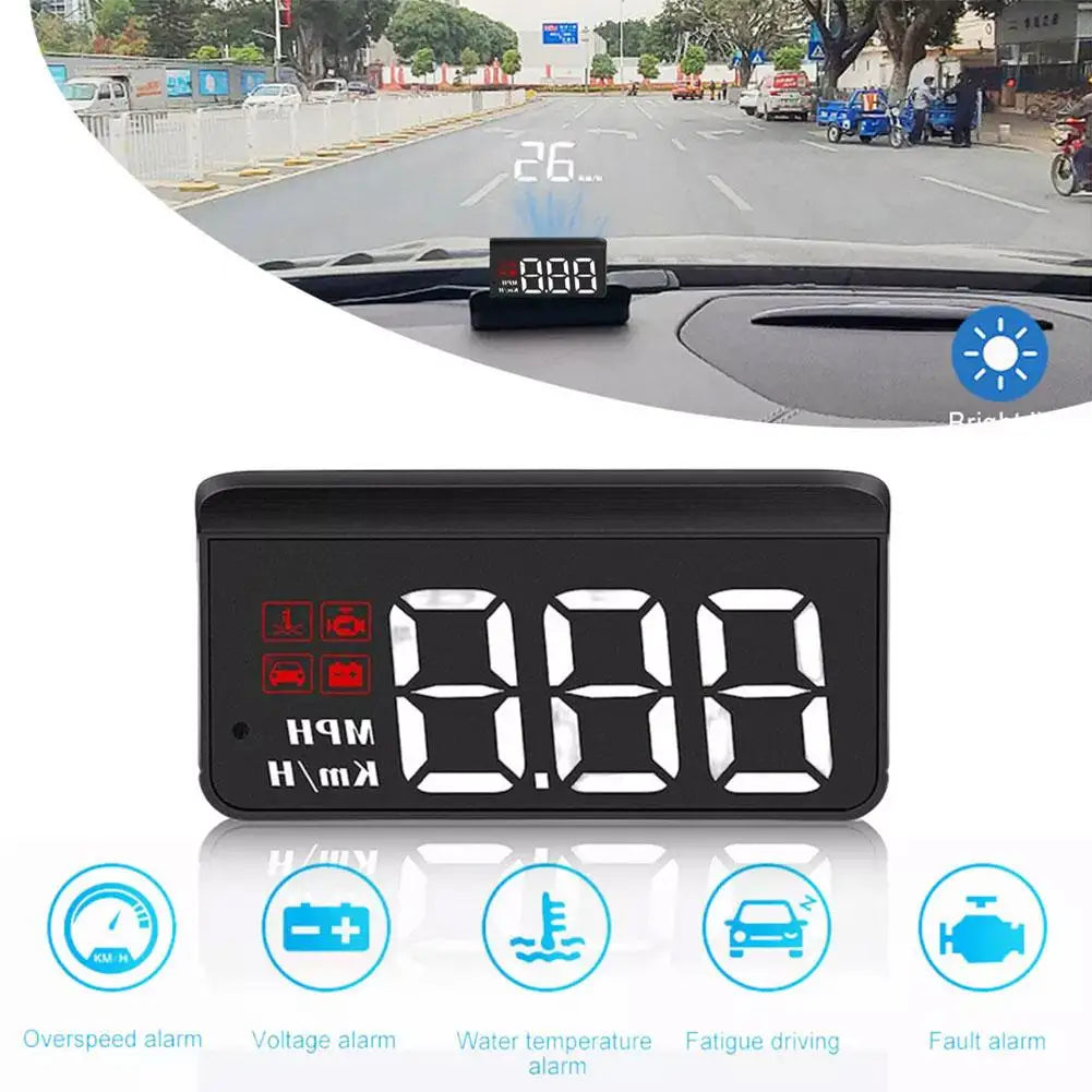 2024 New Holographic Speedometer Heads Up Display Digital Display Projector Windshield Electronic Accessories Speedometer G U4A3