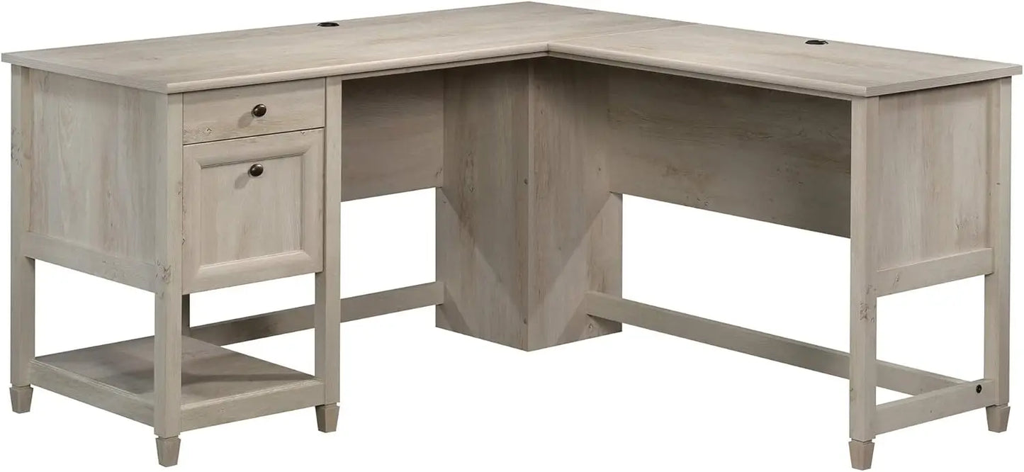 Water L-Desk, L: 59.06" x W: 58.74" x H: 29.57", Chalked Chestnut finish