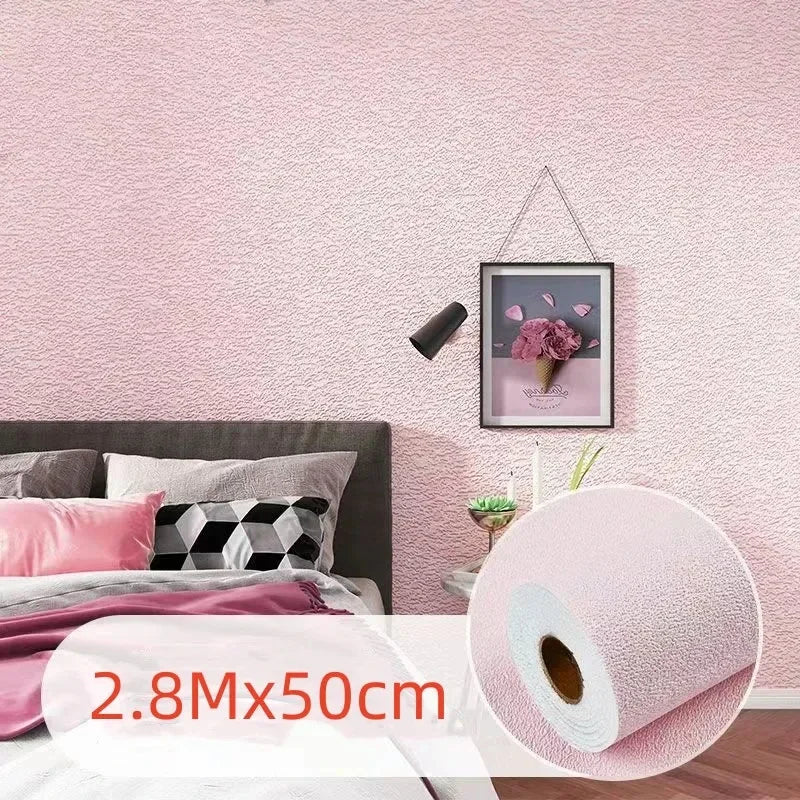 3D Anti-collision Soft Wall Sticker Sponge Self-adhesive Wallpaper Wall Sticker Waterproof Thermal Insulation Foam Wall Sticker