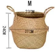 Seaweed Wicker Basket Rattan Hanging Flowerpot  Dirty Clothes    Storage    WF1015