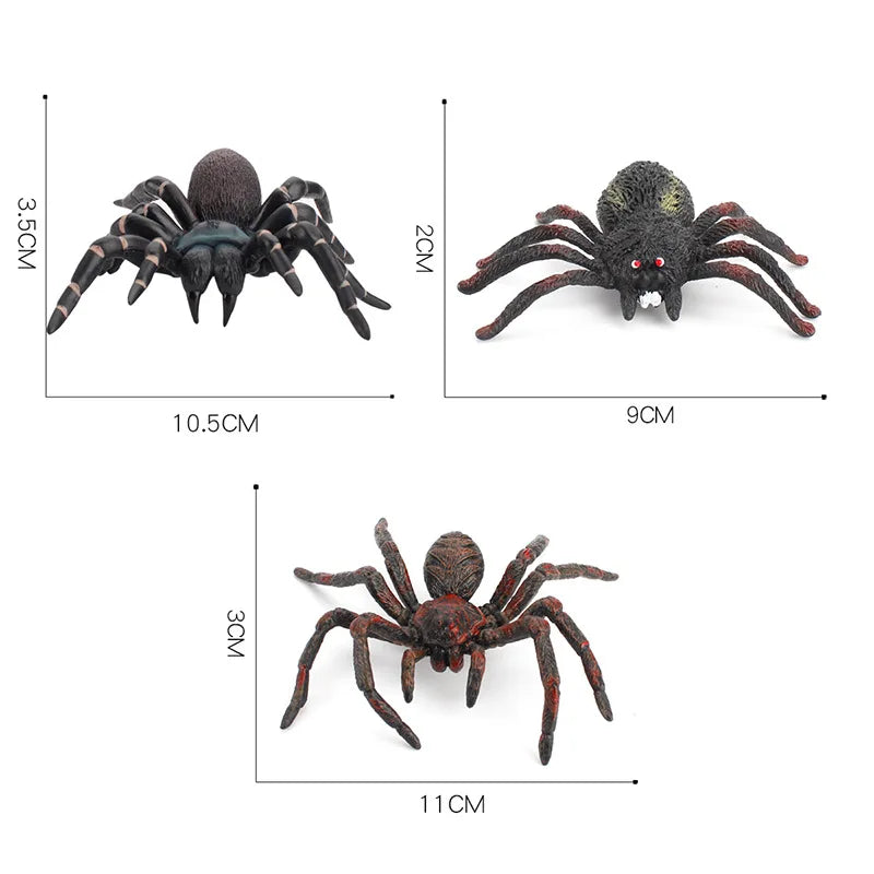 Realistic Spider Toys Giant Fake Spider Action Model Plastic Animal Tarantula Toys Figures Halloween Prank Props Party Supplies