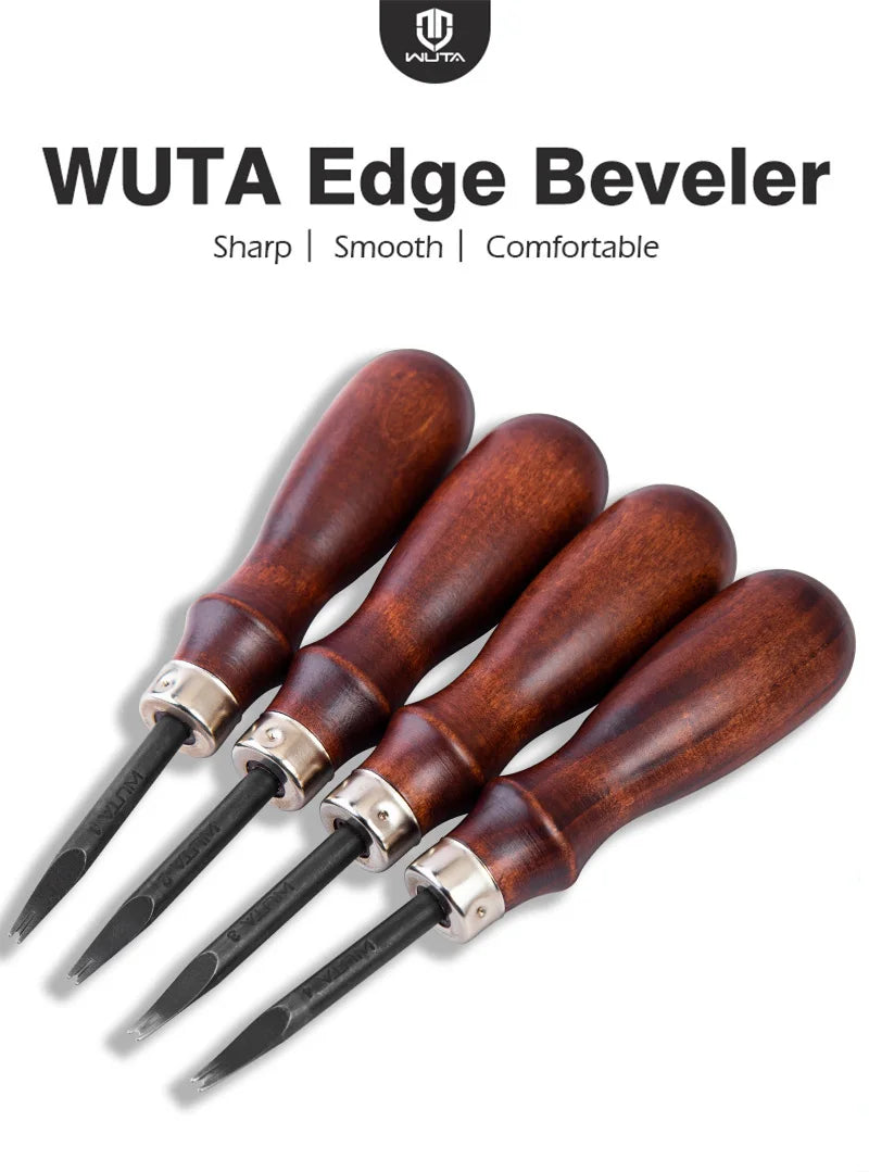 WUTA Sharp Leather Edge Beveler Edge Skiving Polishing Leather Tools DIY Belt Maker High Carbon Steel Leather Craft Beveller