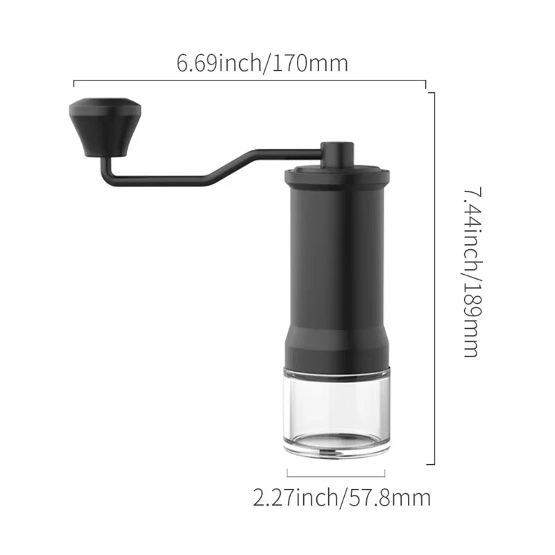 Hand Manual Portable Coffee Grinder,Cranked Bean Grinder, Adjustable Hand Burr Coffee Bean Grinding,Ceramic Core Abrader Machine