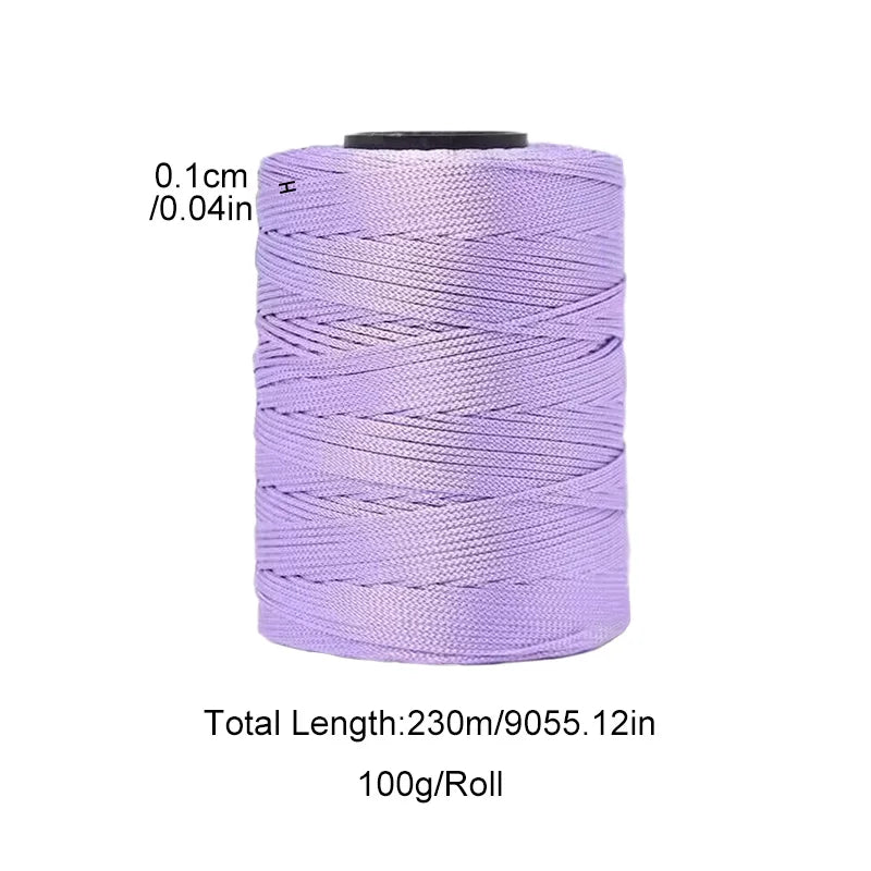 100g/roll Crochet Thread Ice Silk Summer Crochet Yarn For Diy Knitting Bag Shoes Hat Handicrafts Hand-woven Hollow Rope Thread