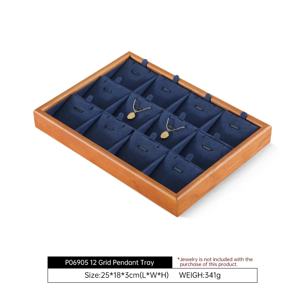 YinBeiNi Ring Bracelet Necklace Display Tray Wooden Jewelry Storage Organizer Pendant Chain Accerssories Display Pallet P068