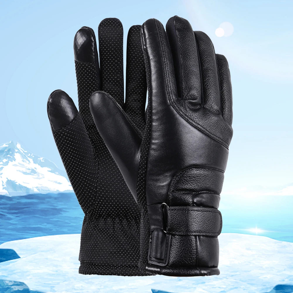 USB Winter Electric Warming Gloves Waterproof Thermal Heated Gloves Hand Warmers Winter Outdoor Warm Gloves for Off Road Skiing