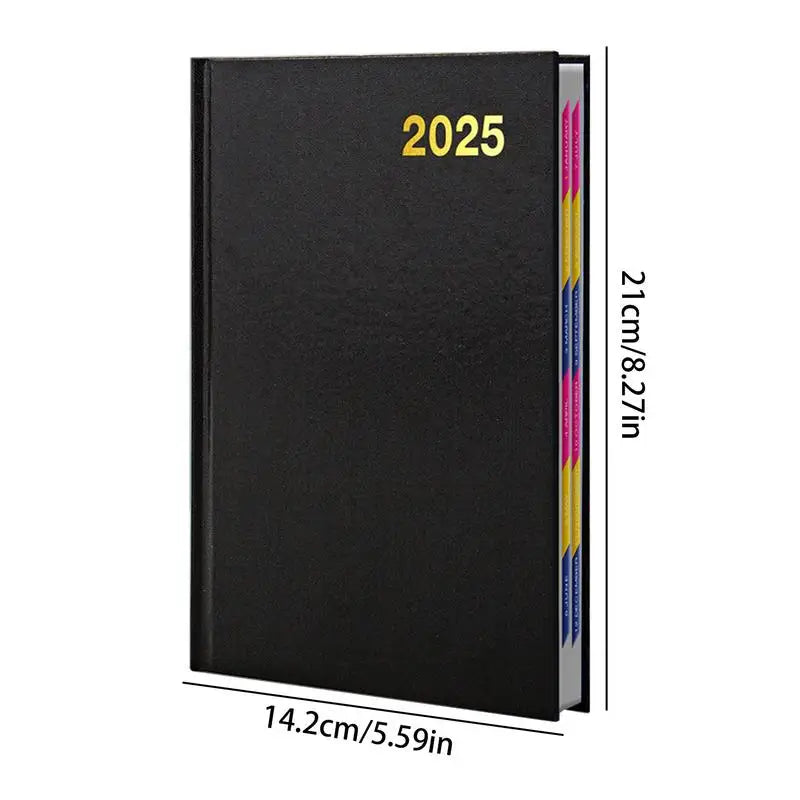 Calendar 2025 A5 Hardcover Executive Planner Calendar Book Daily Notebook Water Resistant Cover Journal Thick Paper A5 For Work