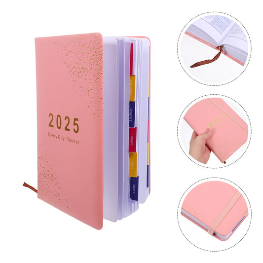 Notepad The Notebook 2025 Schedule Daily Planner Convenient Delicate Journal Diary Monthly Pink Student