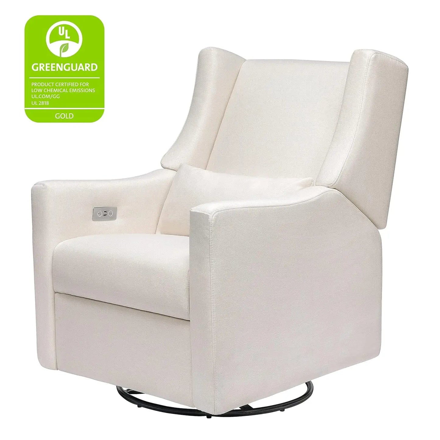 Electronic Power Recliner and Swivel Glider with USB Port in Performance Cream Eco-Weave, Water Repellent & Stain Resistant