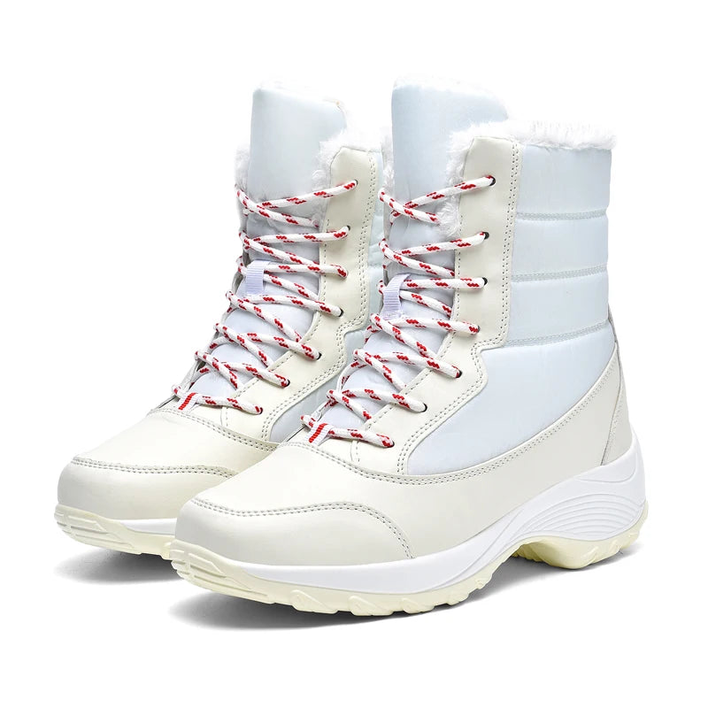 Winter Women's Casual Snow Boots Outdoor Comfortable Warm Plush Cotton Shoes Anti Slip Thick Soled Ankle Boots Shoes for Women