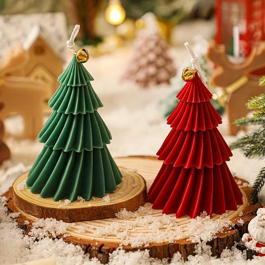 Christmas Tree Candle Silicone Mold DIY Gypsum Cement Christmas Tree Shape Silicone Resin Mold