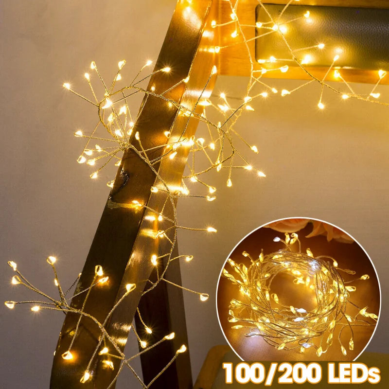 3/ 5M Copper Wire String Light Remote Control Led Fairy Garland Lights for Wedding Christmas New Year Party Decorations for Home