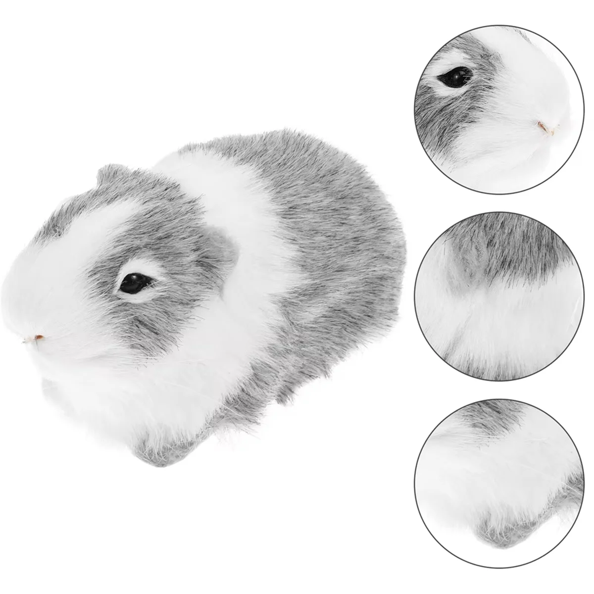 Guinea Pig Plush Toy Plush Animal Doll Realistic Hamster Model Guinea Pig Model for Education Small Gift