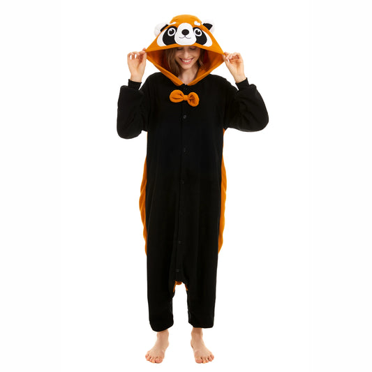 Red Panda One-Piece Pajamas For Adults Unisex Winter Soft Homewear Halloween Christmas Cosplay Costume Onesie Sleepwear Pijama