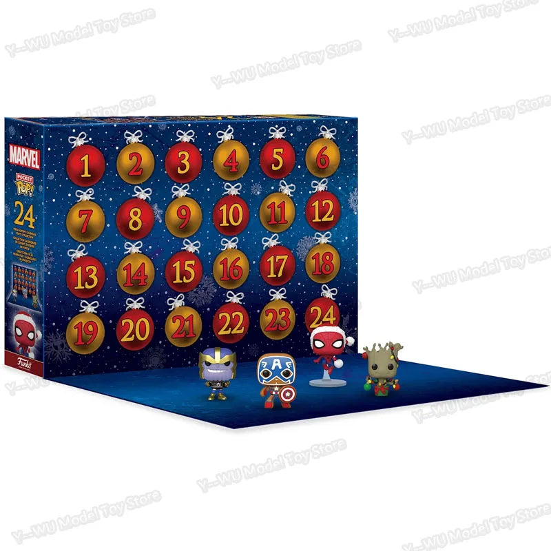 PokéMon Marvels Advent Calendar Surprise Blind Box Spider Man Action Figure Star Wars Calendar Box For Children Christmas Gifts