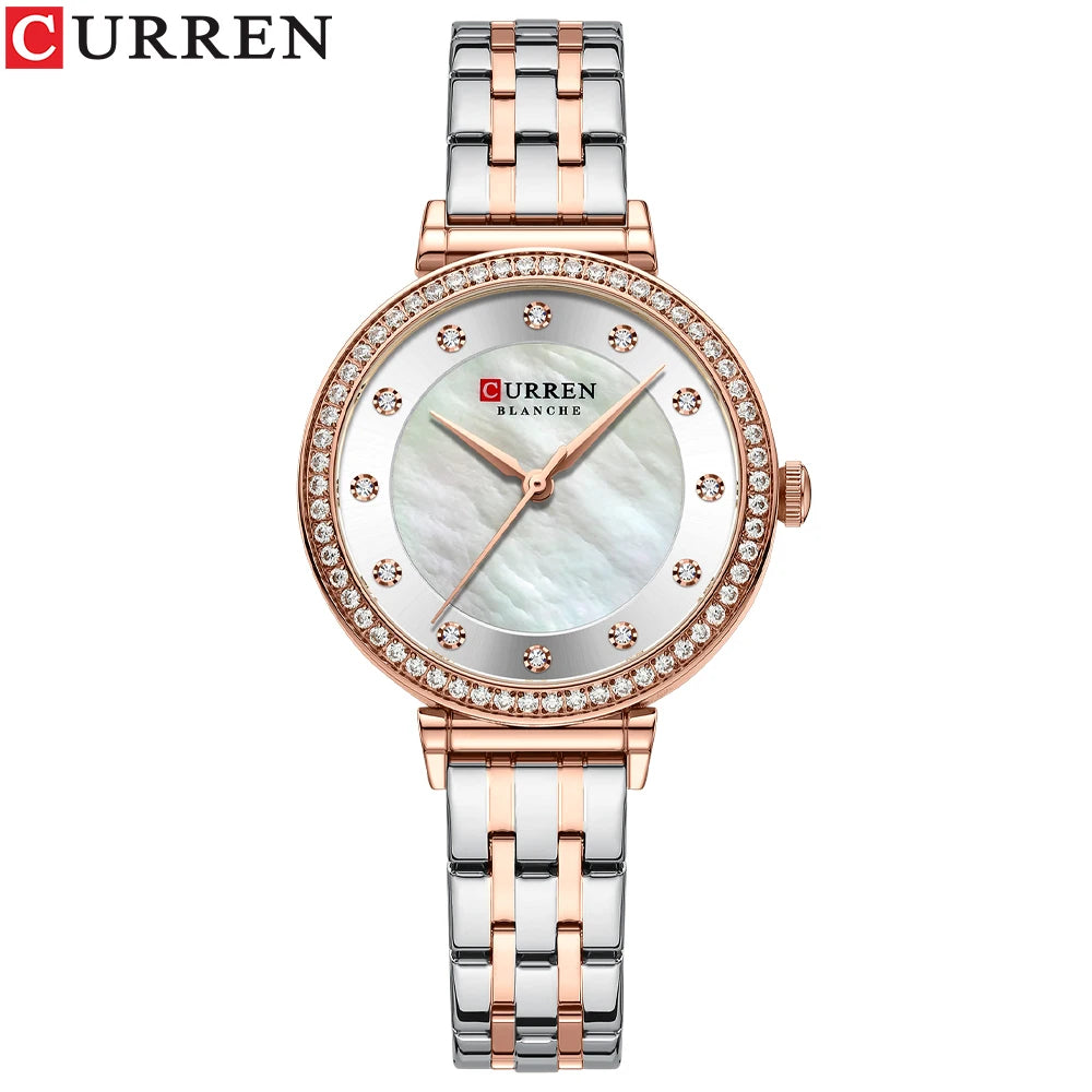 Women's Watches New Famous Luxury Brands Women Watch Fashion Rhinestone Stainless Steel Quartz Ladies Wristwatches Reloj Mujer