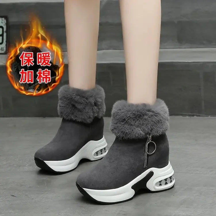 Women Ankle Boot Warm Plush Winter Shoes for Woman Boots High Heels Ladies Boot Women Snow Boots Winter Shoes Height Increasing