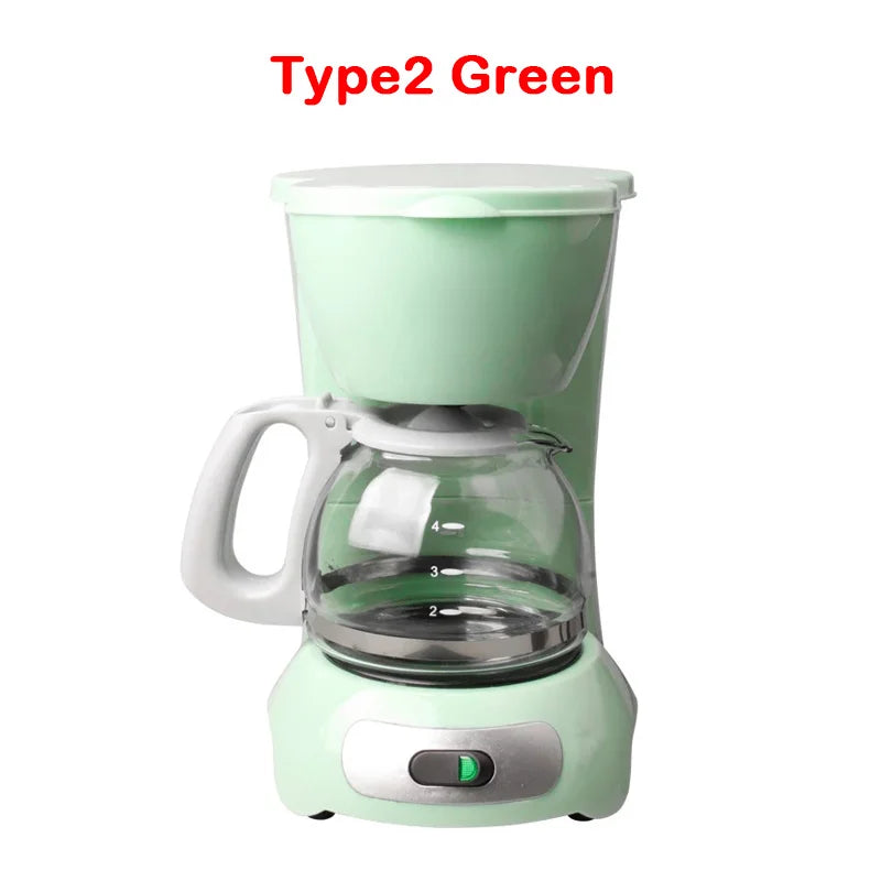 110V Electric Drip Coffee Maker 650ml Household Semi-automatic Brewing Tea Pot American Coffee Machine Espresso Cafe Maker 220V