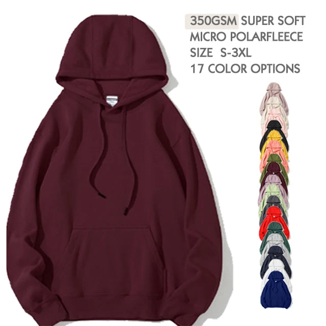 Fleece  hoodie men's Casual Hoodies Pullovers Sweatshirts Men Top Solid Color Hoodies sweatshirt men hoodie fleece hoodie women