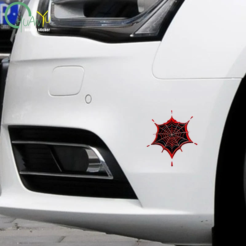 Hollow out car sticker Original spider web Halloween gothic punk classic texture concealer waterproof sticker