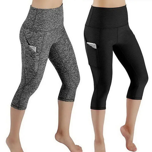 New High Waist Legging Pockets Fitness Bottoms Running Sweatpants for Women Quick-Dry Sport Trousers Workout Yoga Pants 2024