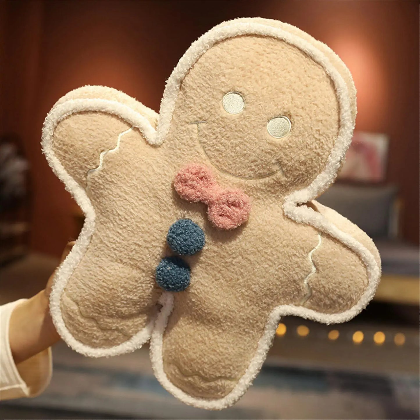 Household Gingerbread Man Pillow Cushion Stuffed Doll Soft Throw Pillow Decorations for Home Sofa Bed Decoration UND Sale