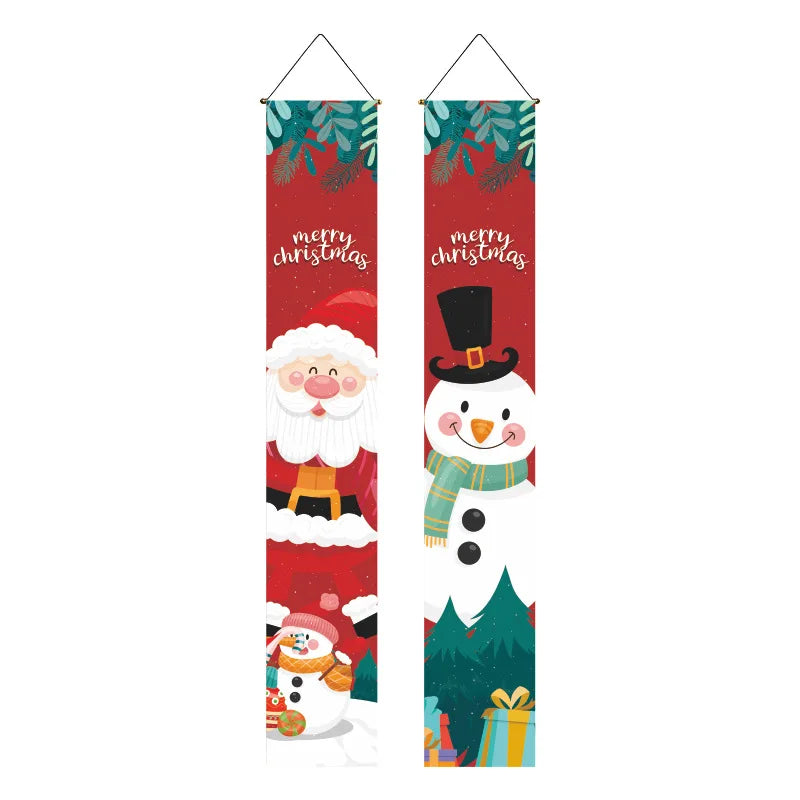 Santa,Snowman,Elk,banners,Merry Christmas,home decorations,gifts,Christmas doors,flags,banners 2024,Happy New Year,holiday party