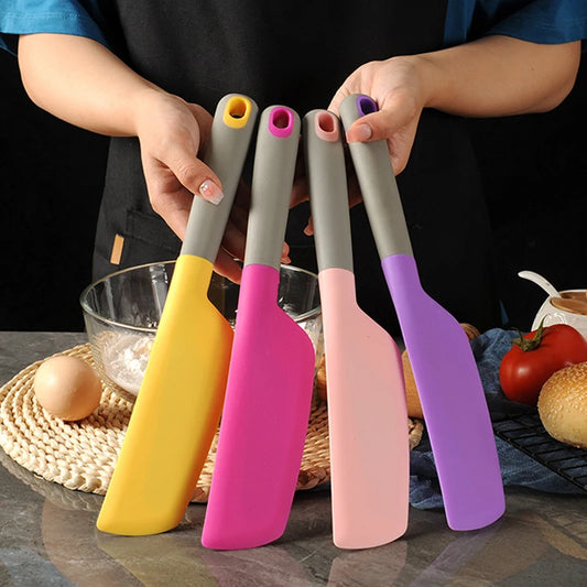 Extra Large Silicone Cream Baking Scraper Non Stick Butter Spatula Smoother Spreader Heat Resistant Cookie Pastry Scraper