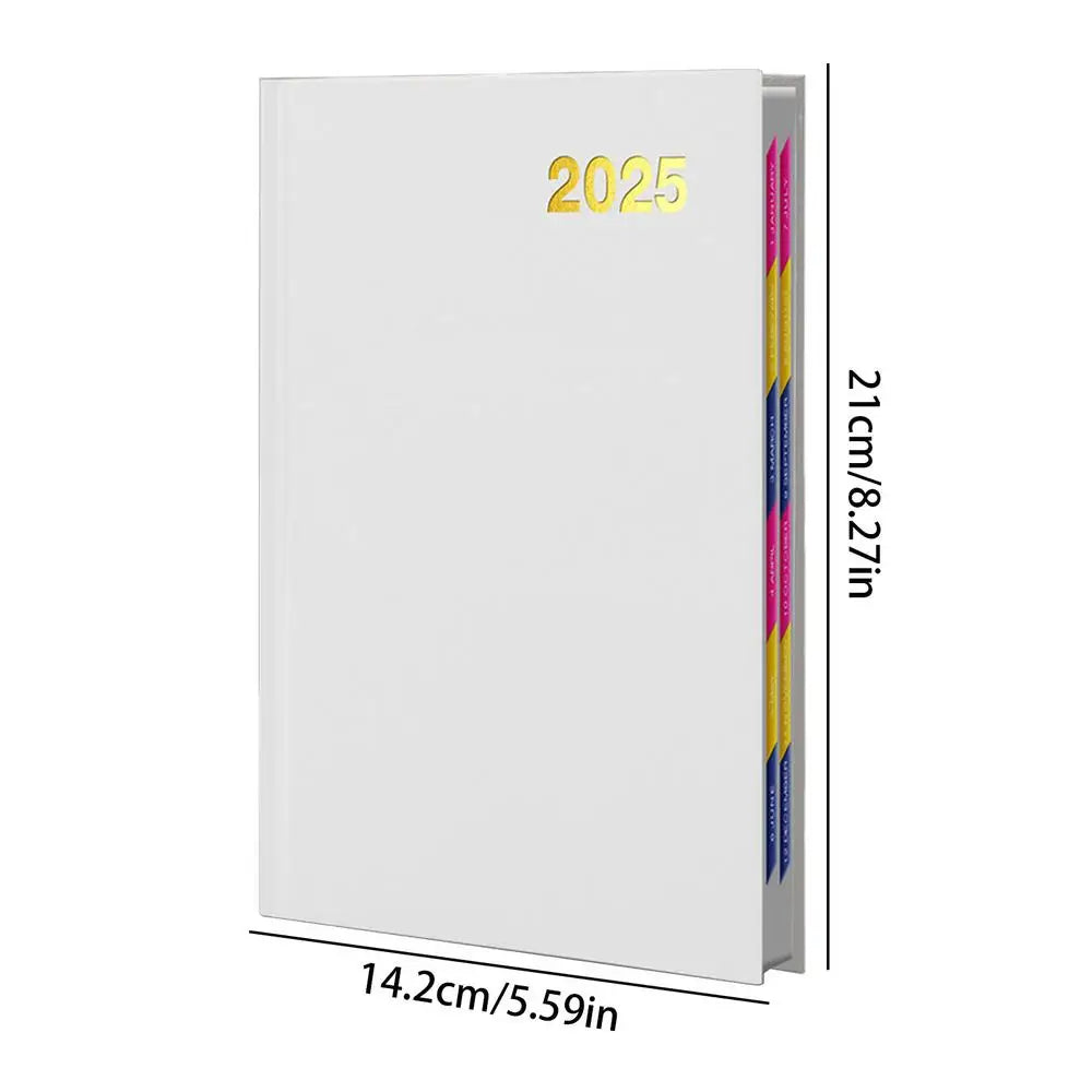 Calendar 2025 A5 Hardcover Executive Planner Calendar Book Daily Notebook Water Resistant Cover Journal Thick Paper A5 For Work