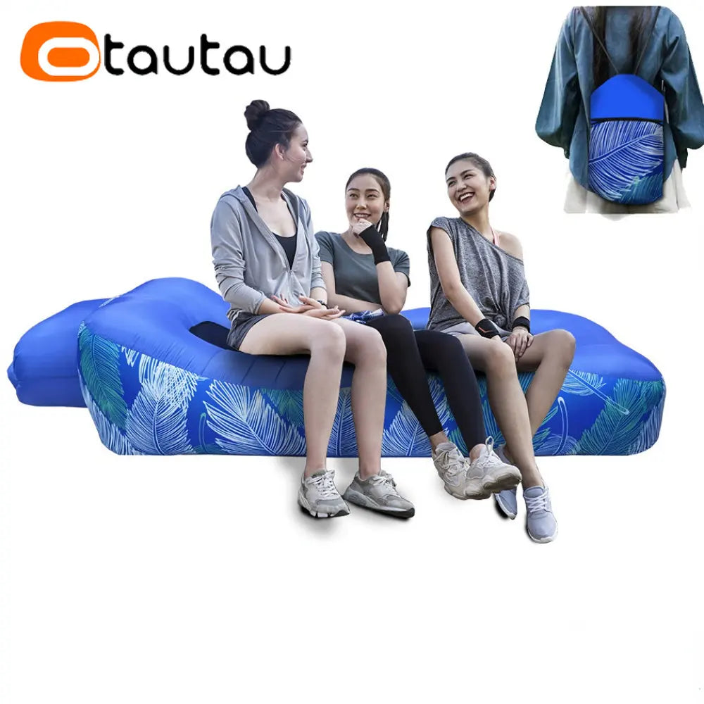 Inflatable Sofa Bed Swimming Pool Floating Raft Sac Beach Garden Outdoor Portable Folding Camping Chaise Lounge Recliner Pouf