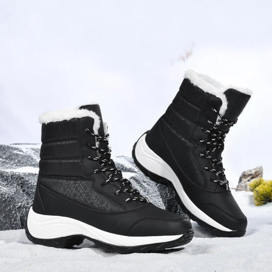 Winter Women's Casual Snow Boots Outdoor Comfortable Warm Plush Cotton Shoes Anti Slip Thick Soled Ankle Boots Shoes for Women