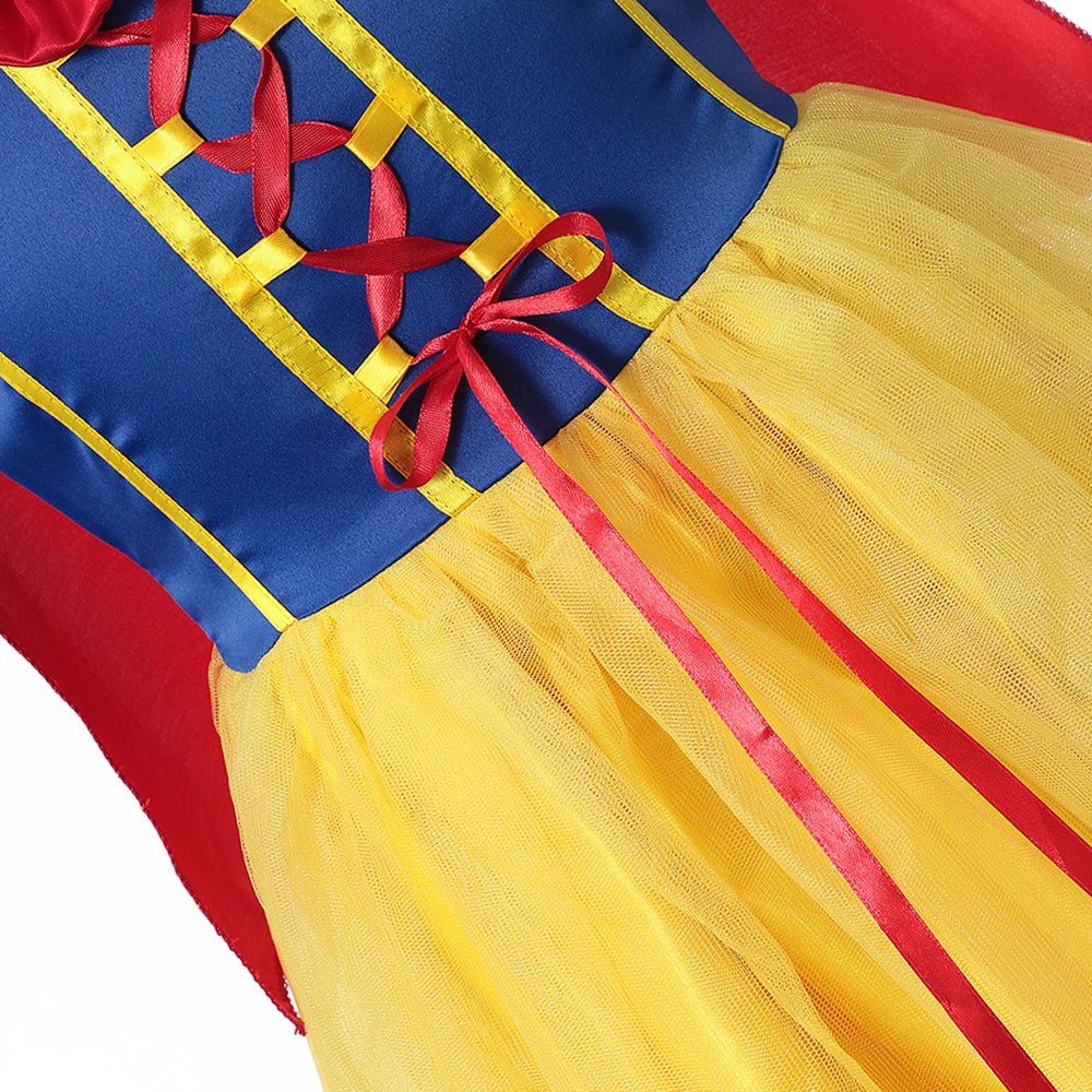 Los Reyes Magos Carnival Costume Girls Princess Snow White Vestidos 2024 Kids Filles Birthday Party Role Play Dress Halloween