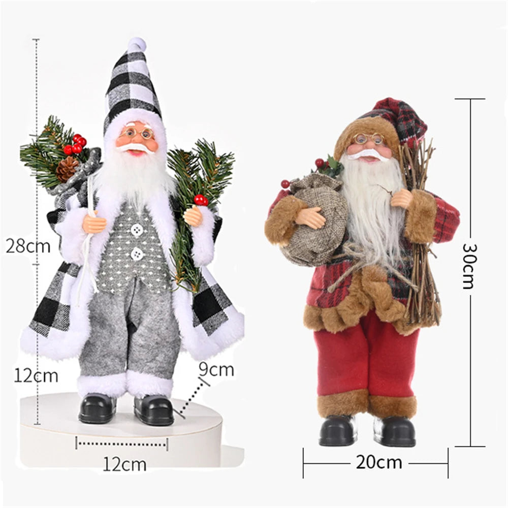 2024 Xmas Decor for Home Navidad Party Ornaments Christmas Ornaments Santa Claus Doll with Gift Bags