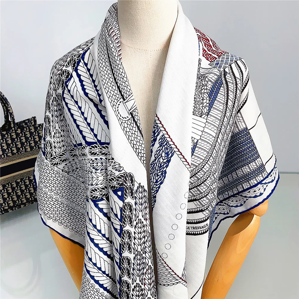 Cashmere Silk Luxury Designer Shawl by Hand-rolled Edges Scarves Giant Decoration Warm Soft Winter Accessories 130cm 130cm