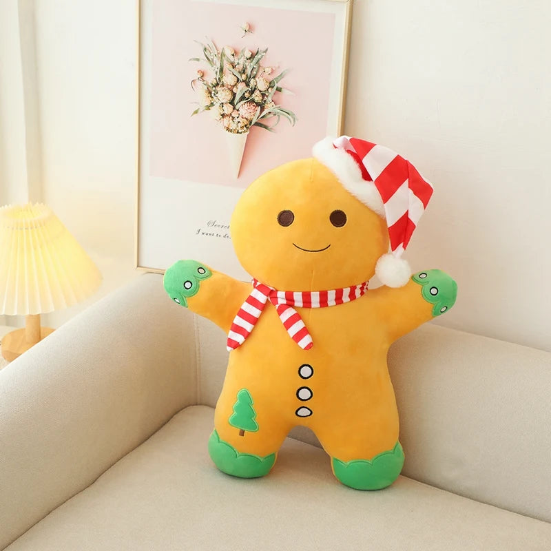 30/50cm Simulated Christmas Gingerbread Man Party Decor Hot Sale Cartoon Plush Toy Doll Xmas Festival New Year Kids Gift Soft