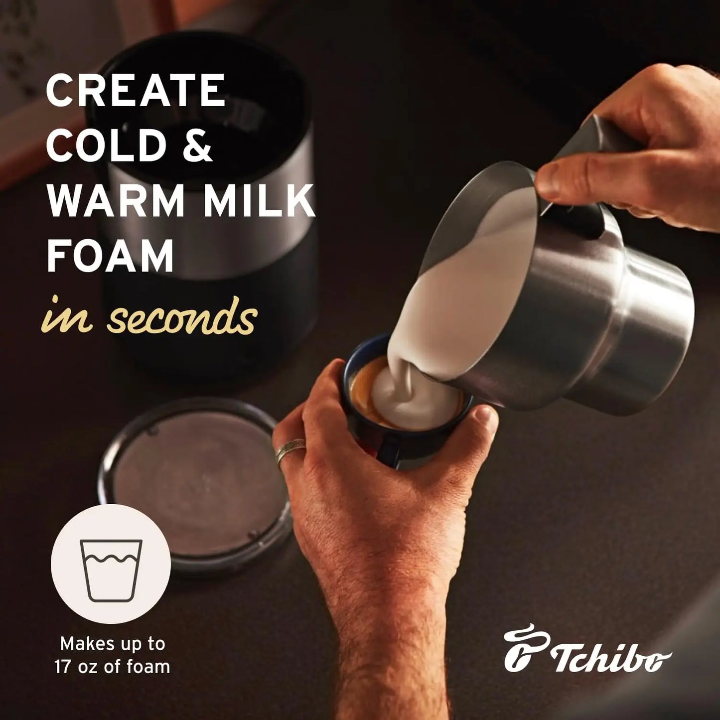 Espresso & Coffee Machine with Induction Milk for Rich, Creamy Froth, Built-in Grinder