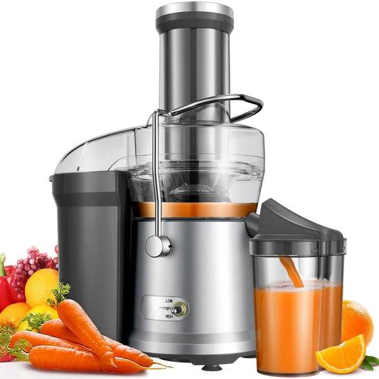 1200W Juicer with Larger 3.2" Feed Chute, Titanium Enhanced Cutting System, Centrifugal Juice Extractor Maker