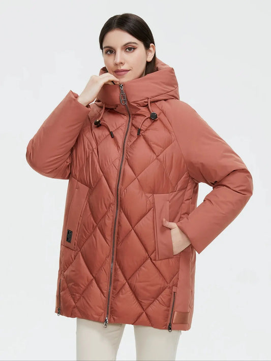 Cinemore  Jacket Women's Plus Size Collection Warm Jacket Mid-length Grace With Unusual Design Women Coats brand Parka 8198