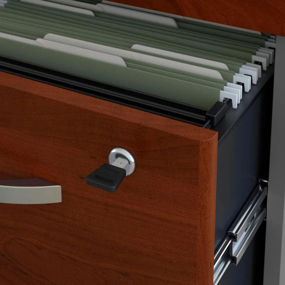 Series C 3 Drawer Rolling File Cabinet, Fully Assembled Under Desk Storage with Wheels for Home and Professional Office