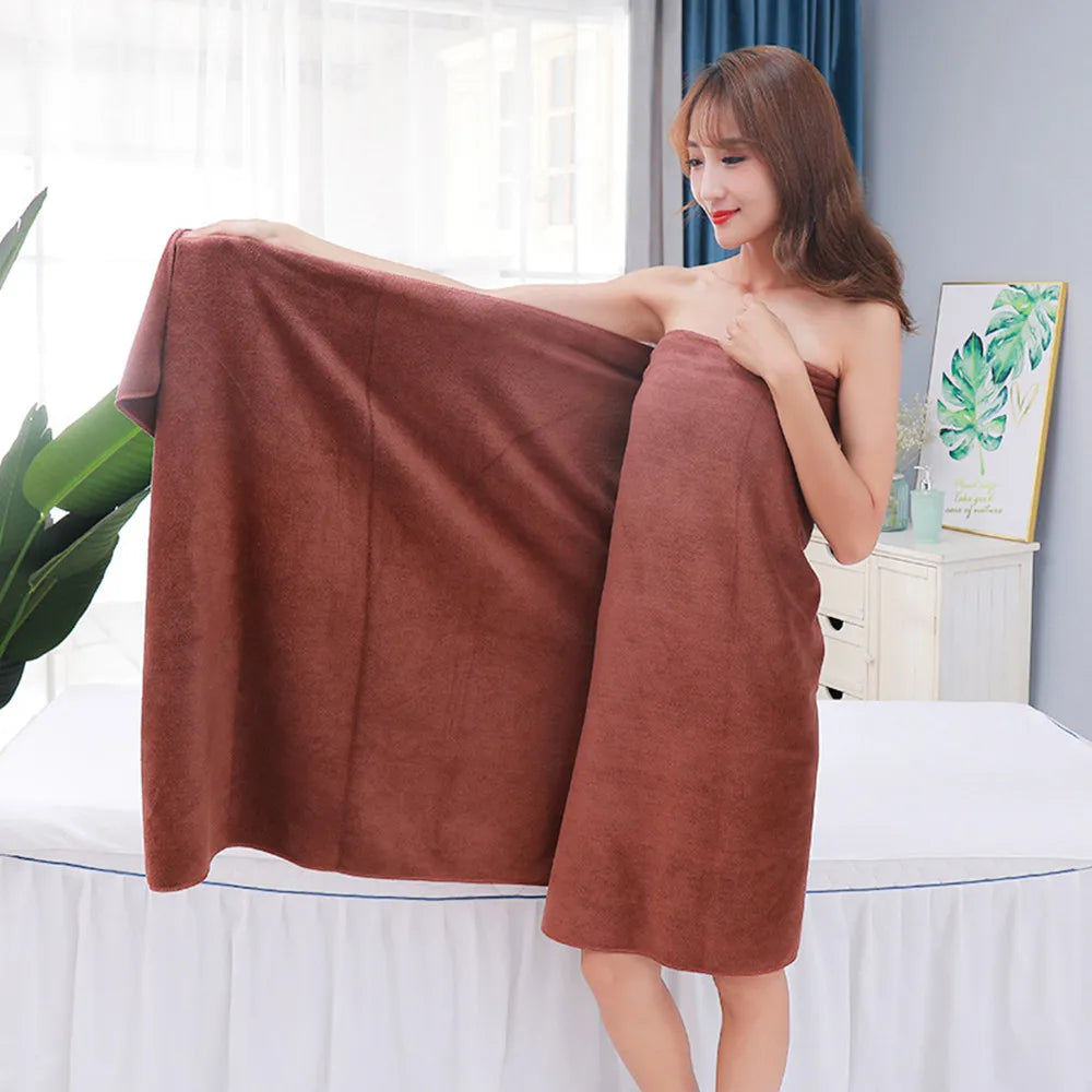 super large smooth and soft double-sided quick-drying microfiber bath towel thickened non-linting towel Sports beauty bath towe