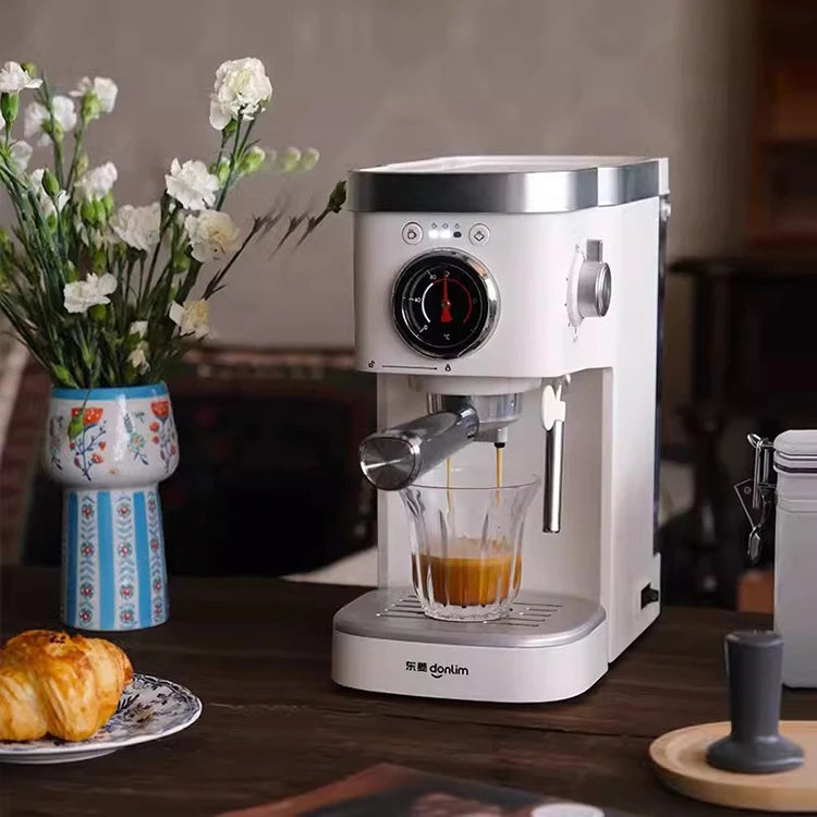 Small Professional Latte Cappuccino Espresso Coffee Maker Machine For Home Use