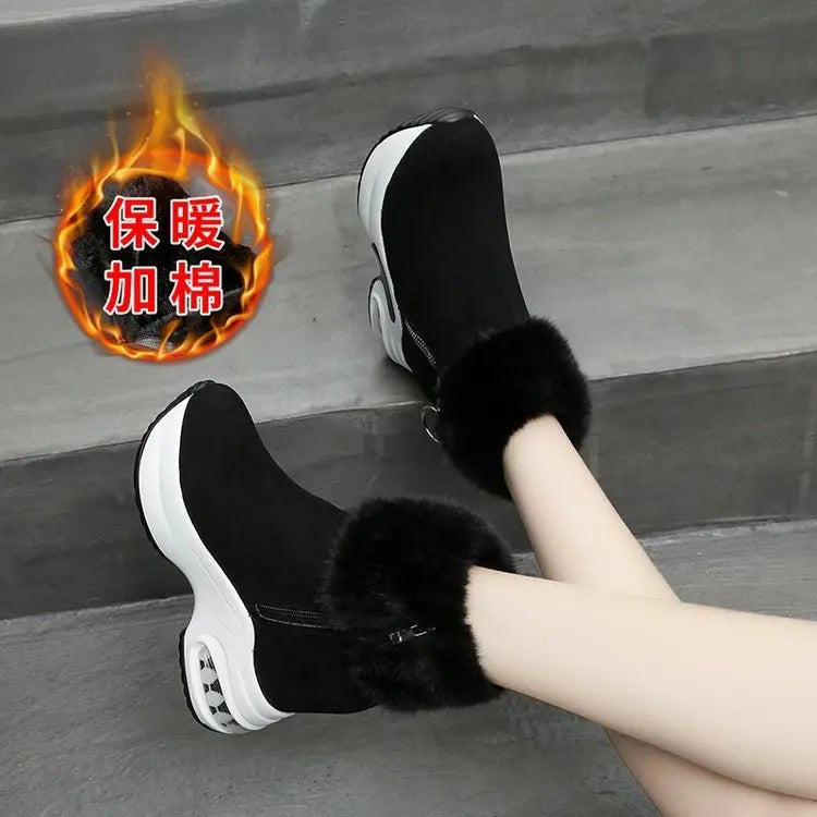 Women Ankle Boot Warm Plush Winter Shoes for Woman Boots High Heels Ladies Boot Women Snow Boots Winter Shoes Height Increasing