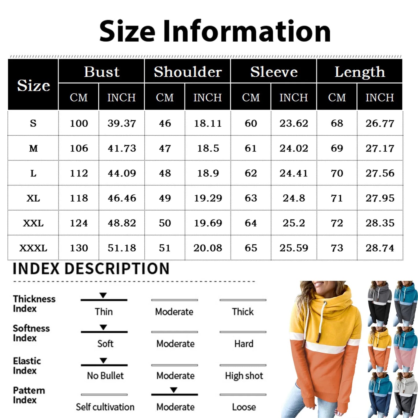 Fashion Women's Hoodie Casual Hoodies Pullovers Sweatshirts female Top Tricolor personality High Neck Hoodies Sweatshirt