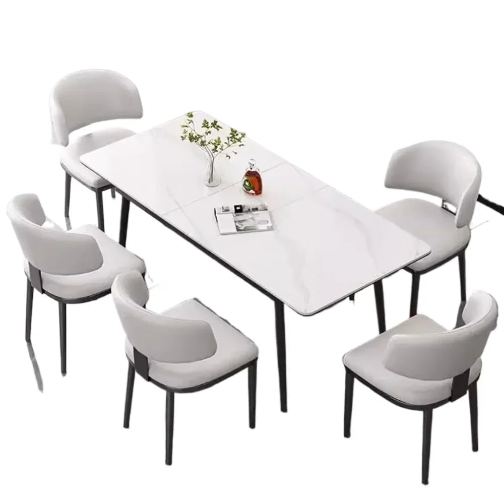 Dining chair，Upholstered Dining Chairs Modern Kitchen Dining Room Chairs with Curved Back,Upholstered Armless Side Chair